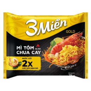 UNIBEN - Mì 3 Miền Gold Tôm Chua Cay Đặc Biệt (75g x 30 gói)