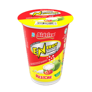 Nước tăng lực thạch dừa hương vị dâu Restore ly 225ml ( 1 thùng 48 Ly)