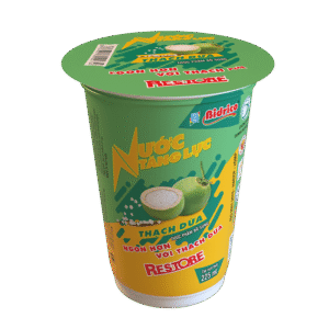 Nước tăng lực thạch dừa Restore ly 225ml ( 1 thùng 48 ly)