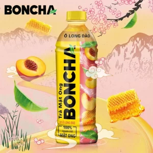 UNIBEN - Trà Boncha Mật Ong Vị Đào (450ml x 24 chai)