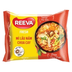 UNIBEN - Mì Reeva Fresh lẩu nấm chua cay (85g x 30 gói)